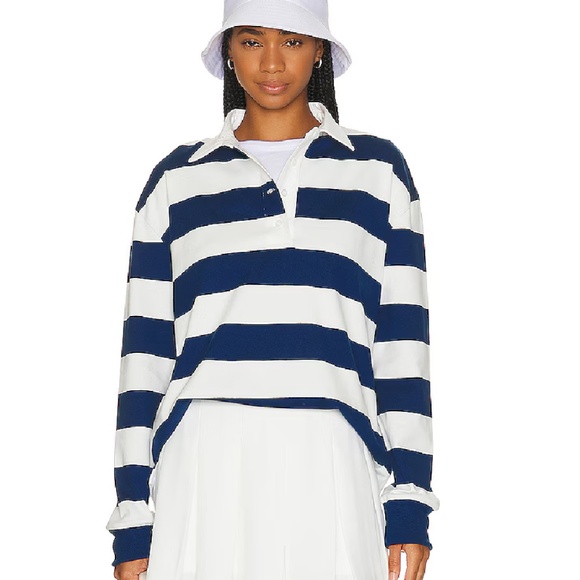 REVOLVE Tops - Beverly Hills x Revolve Oversized Long Sleeve Rugby Tee